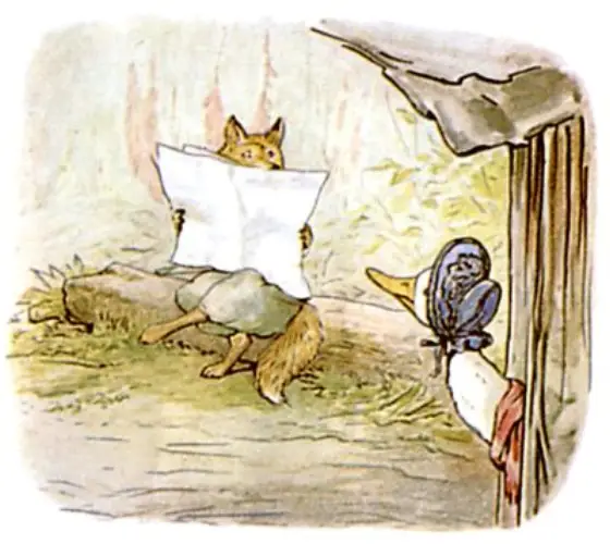 Beatrix Potter's picture for the passage: When she came out, the sandy whiskered gentleman was…