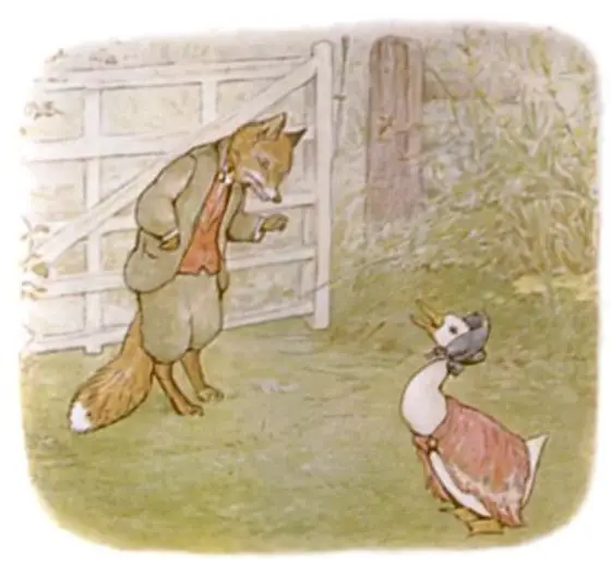 Beatrix Potter's picture for the passage: "Madam, I beg you not to trouble yourself with…