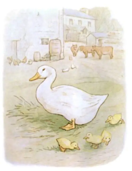 Beatrix Potter's picture for the passage: She laid some more in June, and she was…