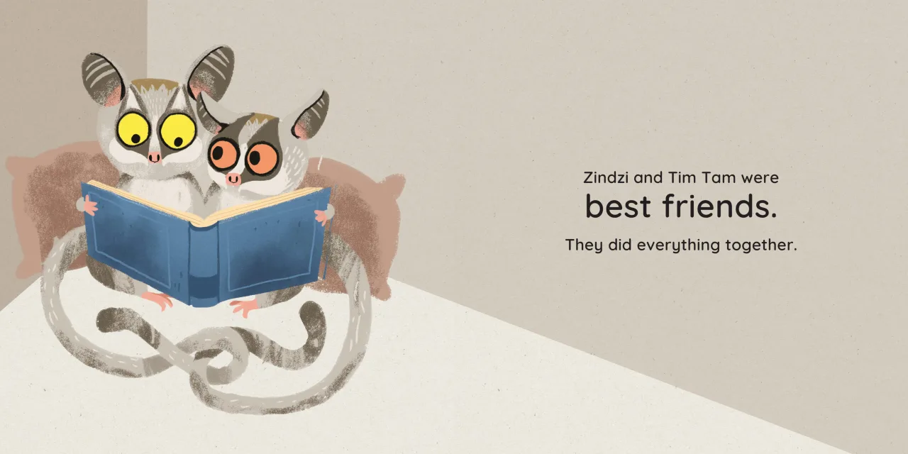 Best Friends — illustrated spread 1 of 12. Official Book Dash page image with embedded story text and artwork.