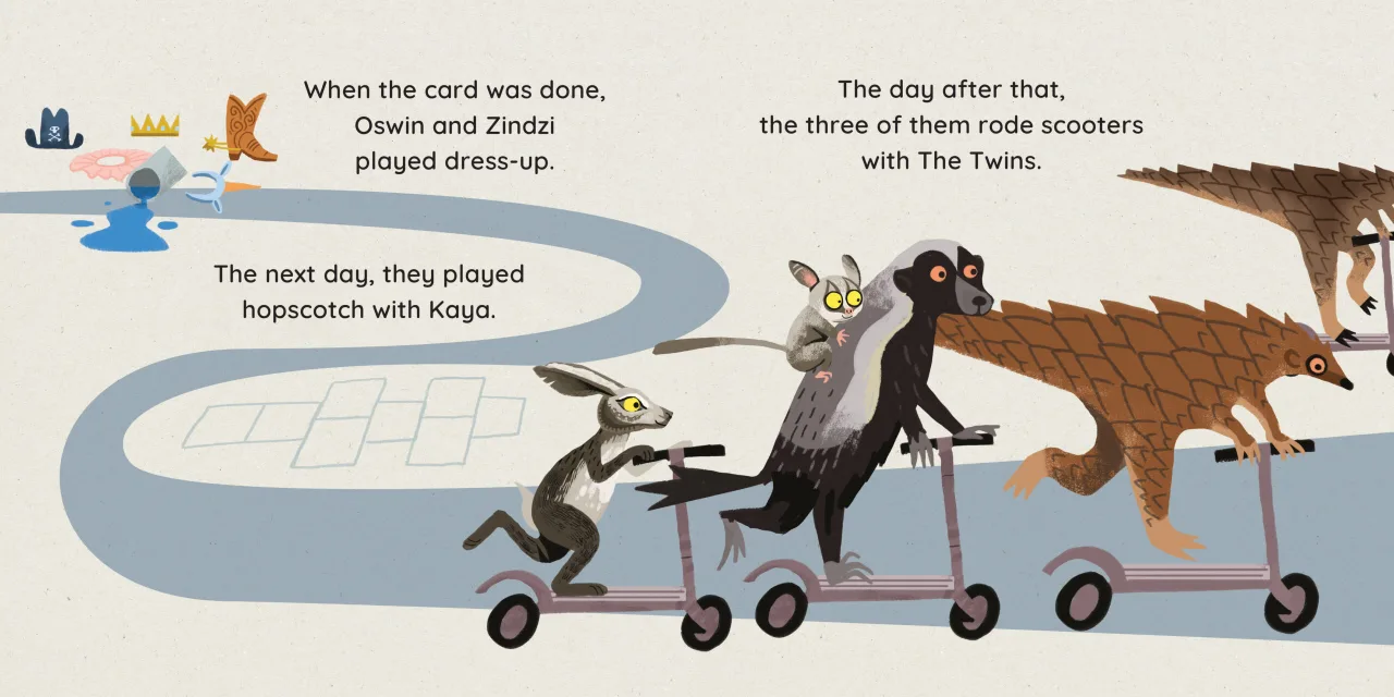 Best Friends — illustrated spread 8 of 12. Official Book Dash page image with embedded story text and artwork.