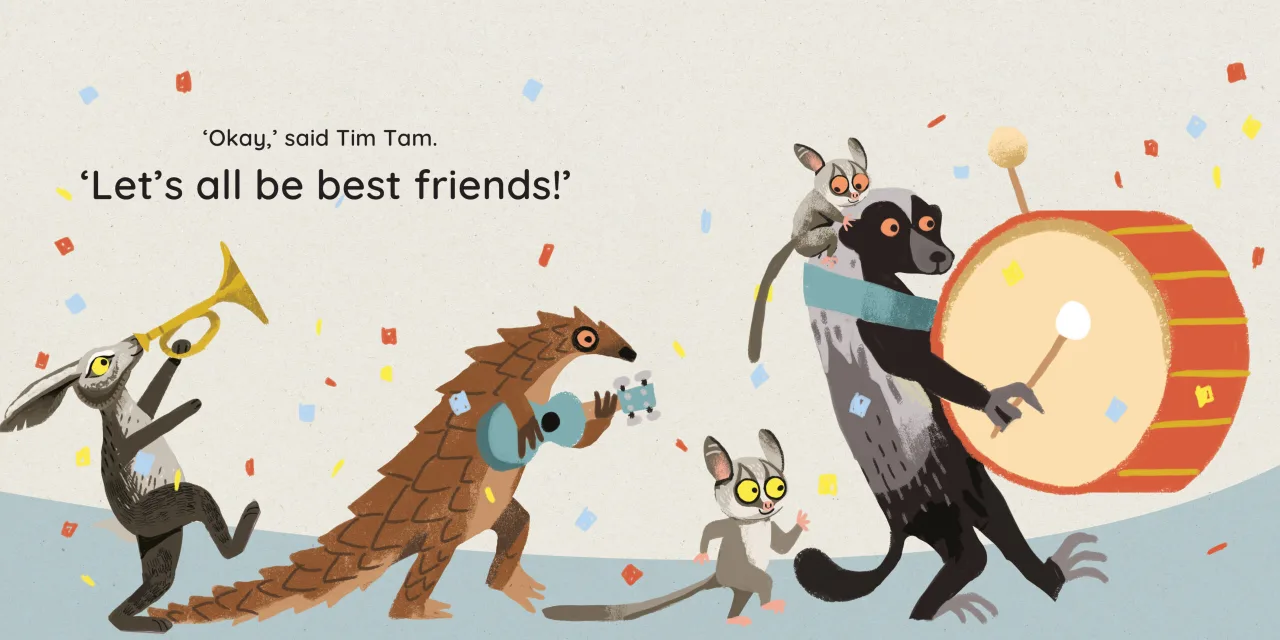 Best Friends — illustrated spread 12 of 12. Official Book Dash page image with embedded story text and artwork.