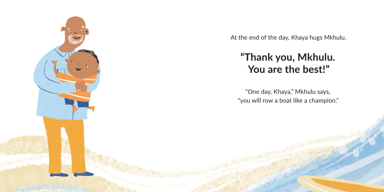 Khaya Wants to Row — illustrated spread 11 of 12. Official Book Dash page image with embedded story text and artwork.