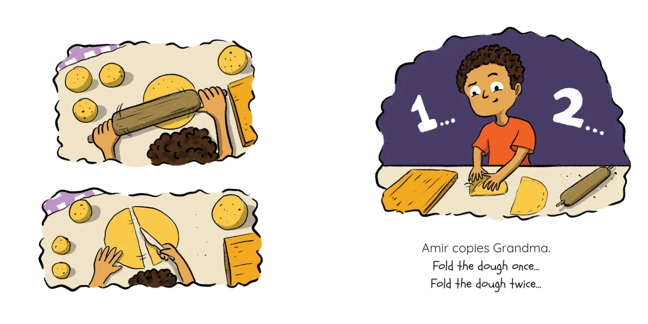 Samoosas! — illustrated spread 5 of 12. Official Book Dash page image with embedded story text and artwork.