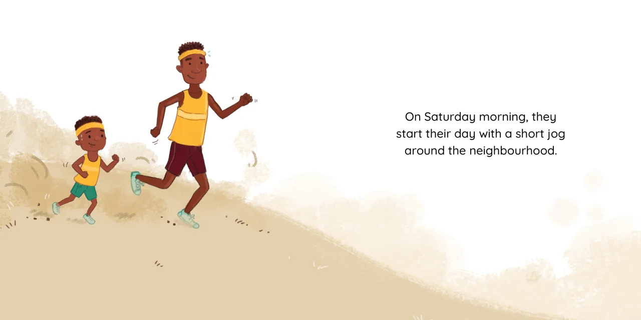 Tata comes home — illustrated spread 8 of 12. Official Book Dash page image with embedded story text and artwork.