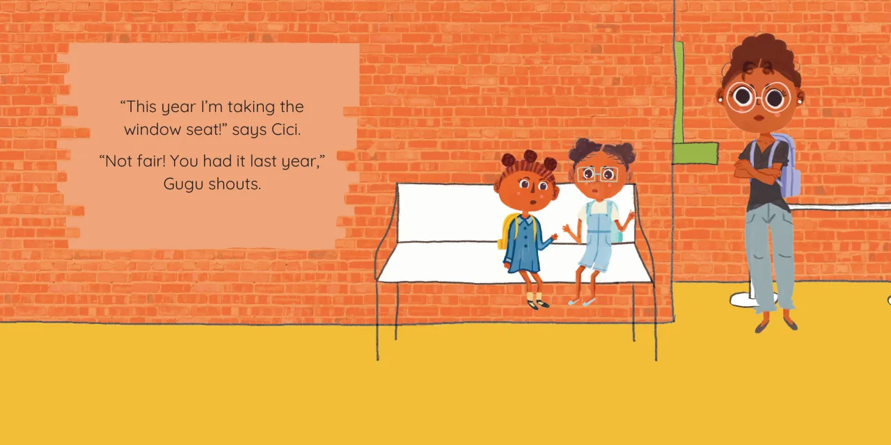 The Window Seat — illustrated spread 2 of 12. Official Book Dash page image with embedded story text and artwork.