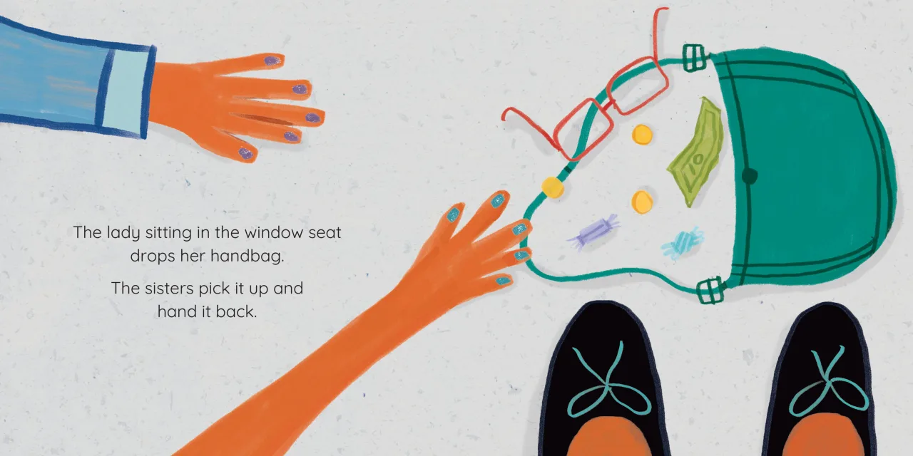 The Window Seat — illustrated spread 8 of 12. Official Book Dash page image with embedded story text and artwork.