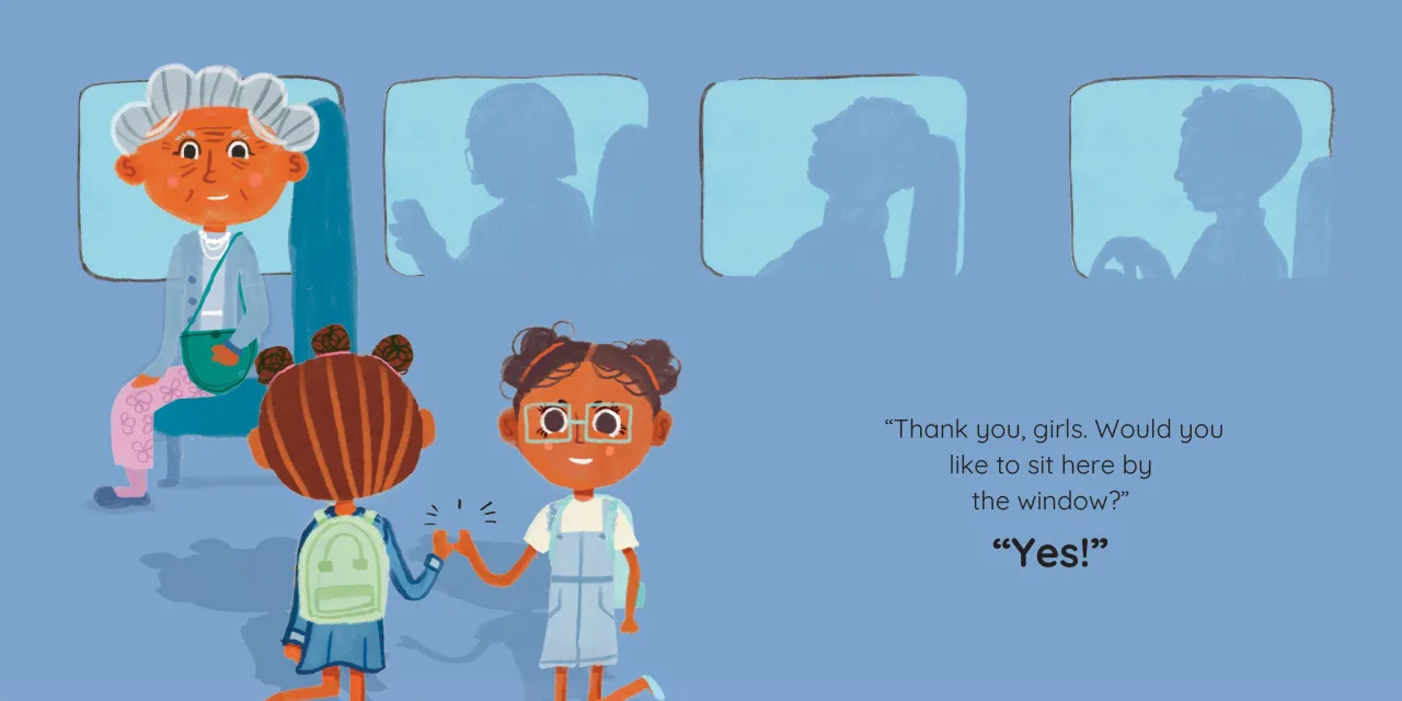 The Window Seat — illustrated spread 9 of 12. Official Book Dash page image with embedded story text and artwork.