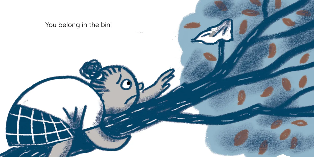 Thuli’s Tissue — illustrated spread 6 of 12. Official Book Dash page image with embedded story text and artwork.