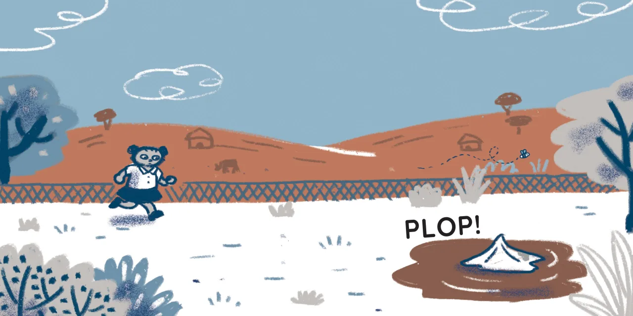 Thuli’s Tissue — illustrated spread 9 of 12. Official Book Dash page image with embedded story text and artwork.
