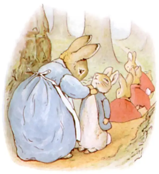 The little rabbits ready to run down the lane.
