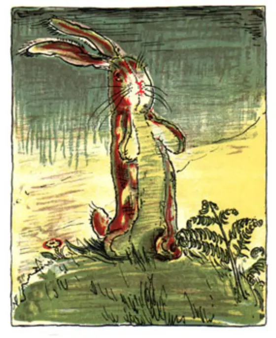 The Boy and the Velveteen Rabbit playing in the springtime garden.